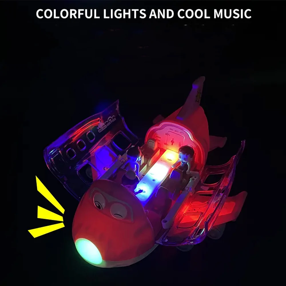 Rotating Colorful Light-Up Musical Airplane Toy for Kids - Perfect Christmas Gift