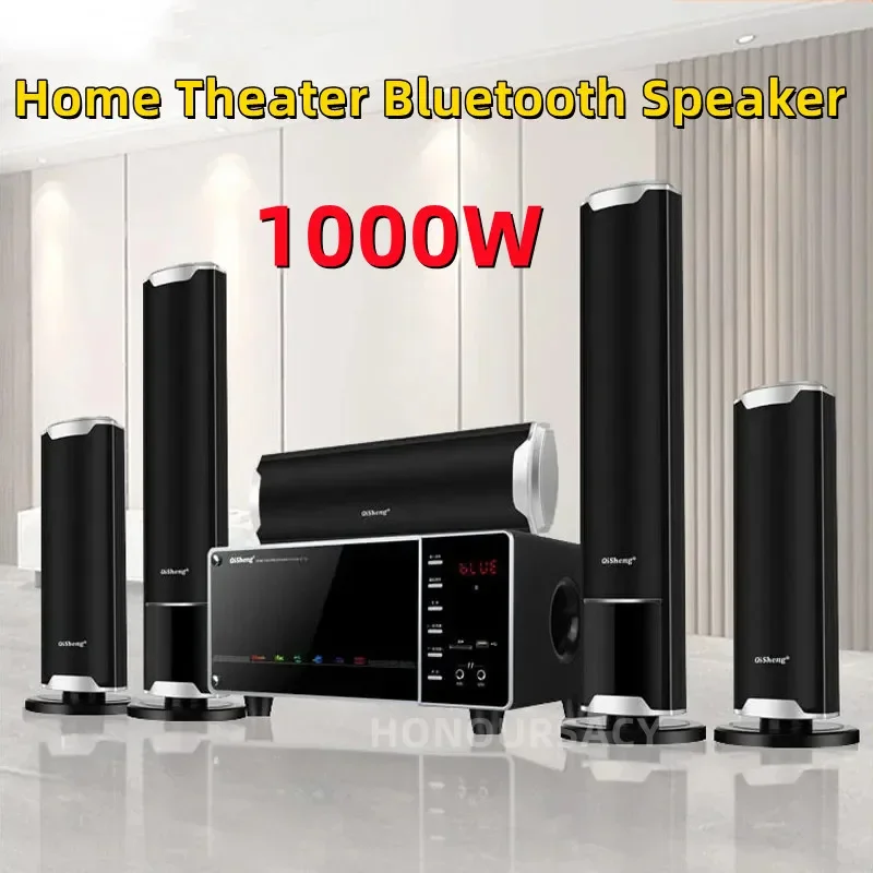 

1000W High-power Home TV Living Room KTV Bluetooth Speaker Surround Sound Subwoofer Speaker 5.1 Home Theater System Audio Set