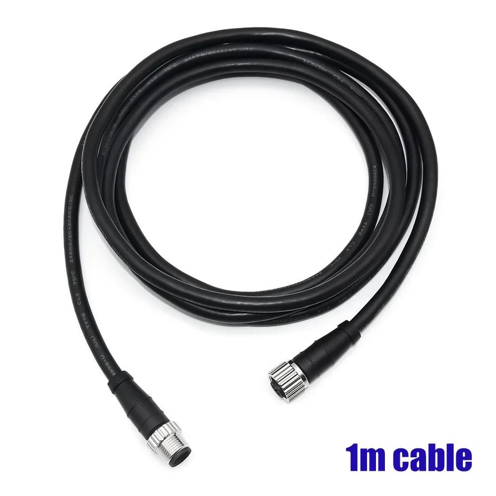 Durable Metal-Cased NMEA2000 Extension Cable with Dual Straight Connectors (0.5-4m)