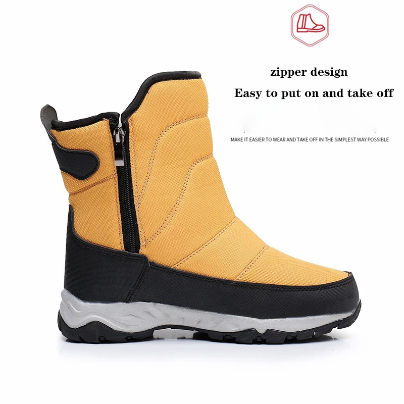 Winter High-top Snow Boots Ladies Non-slip Anti-snow Padded Thickened Warm Thick Bottom Outdoor Cotton Shoes
