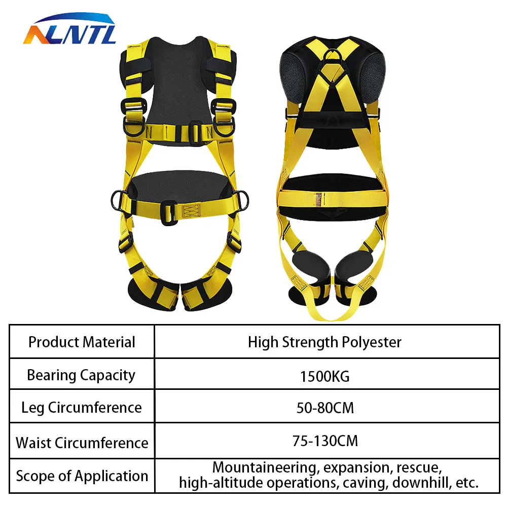 High-altitude Full Body Harness Five-point Work Safety Belt for Outdoor  Rock Climbing Protective Construction Electrician Belt