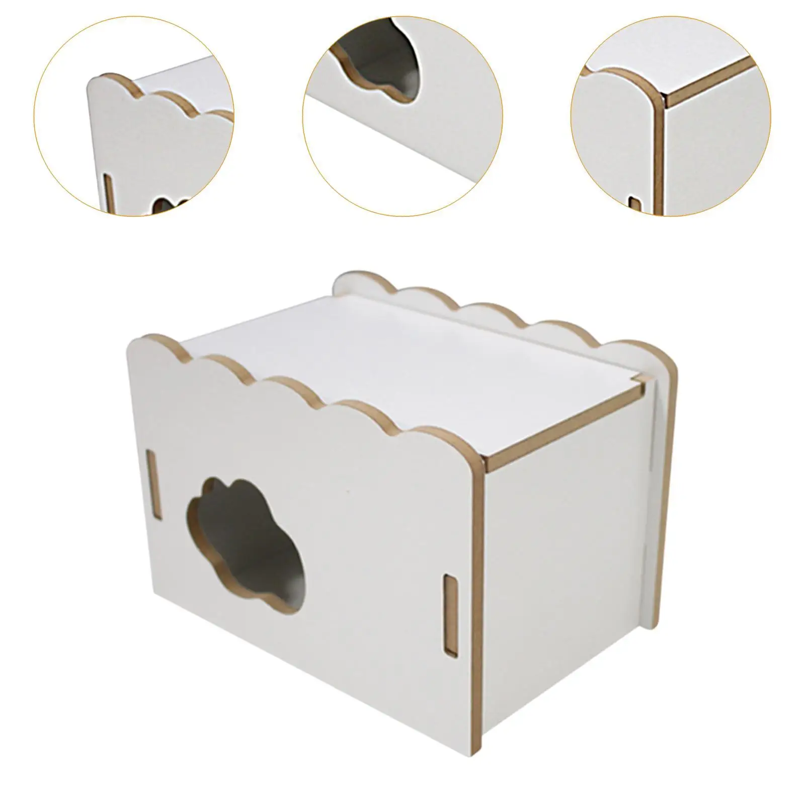 Hamster Hideout Wooden House Multipurpose Activity Center Decorative Small Animals Sleeping Hut Habitat Decor Cage Toy for Rat