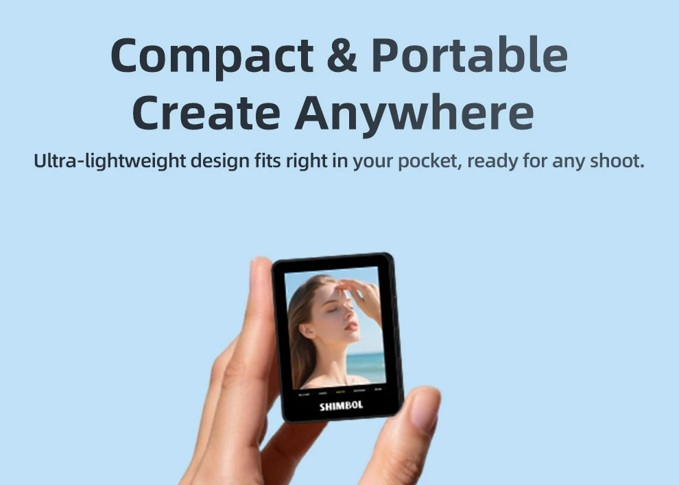 CP5 II Selfie Monitor Screen 2.4'' Phone Rear Camera For Selfie Vlog Live Stream