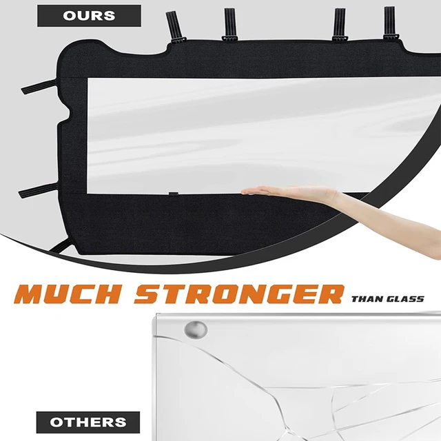 For UTV Rear Windshield,Back Window Compatible with Polaris RZR 1000 XP, XP 4 1000 4
