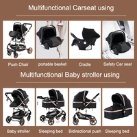 Poussette bébé 3 en 1, poussette à quatre roues, voiture bébé 2 en 1, poussettes légères, poussettes multifonctions, landau, poussette 5