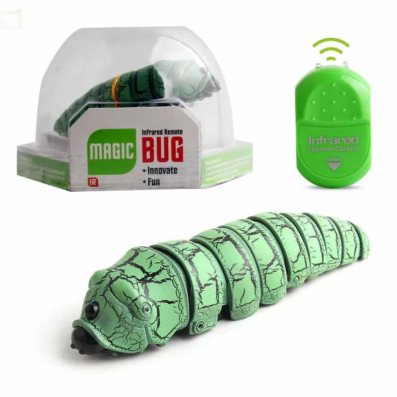 Novelty Funny Remote Control Colorful Bugs Toy Creative Halloween Prank Scare Infrared Sensor Insect Caterpillar Electric Toys