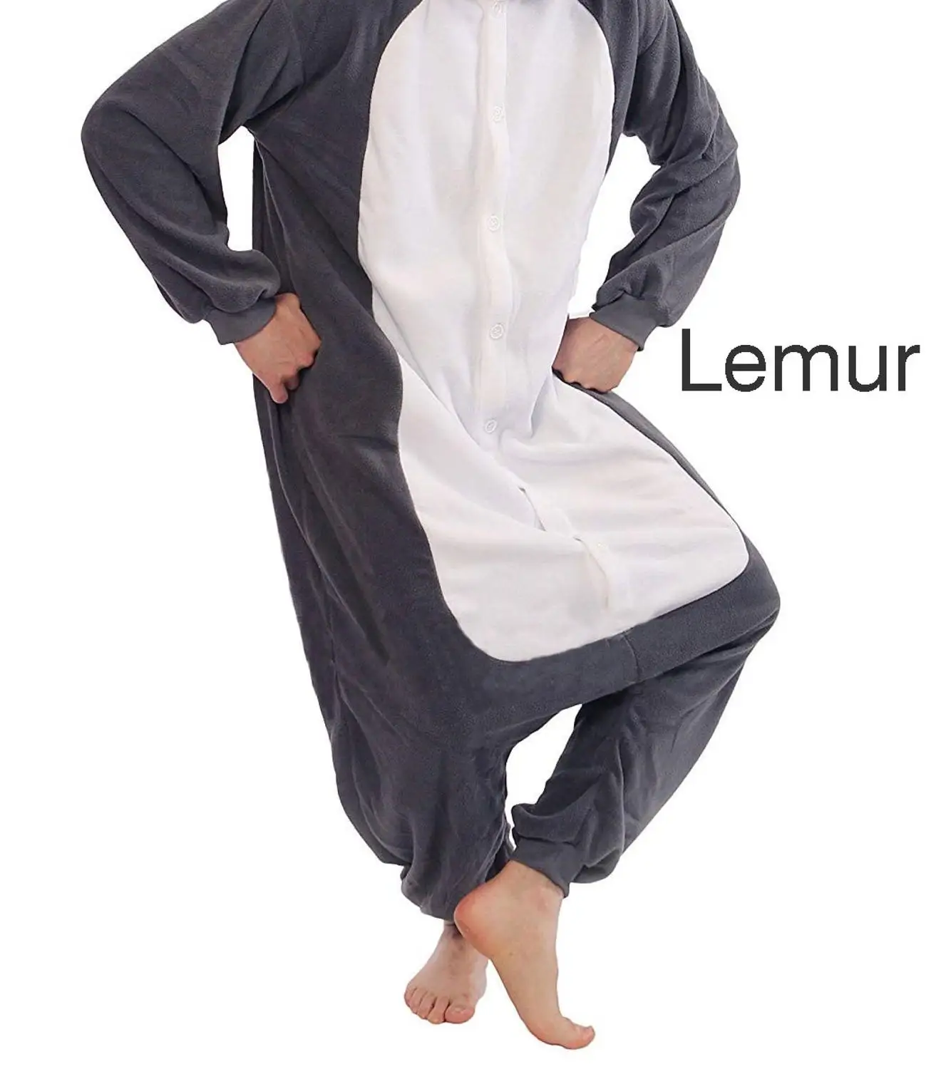 Kigurumi Adult Lemur Pyjamas Cosplay Costume Shark Onesie Sleepwear Homewear Unisex Pajamas Party Clothing