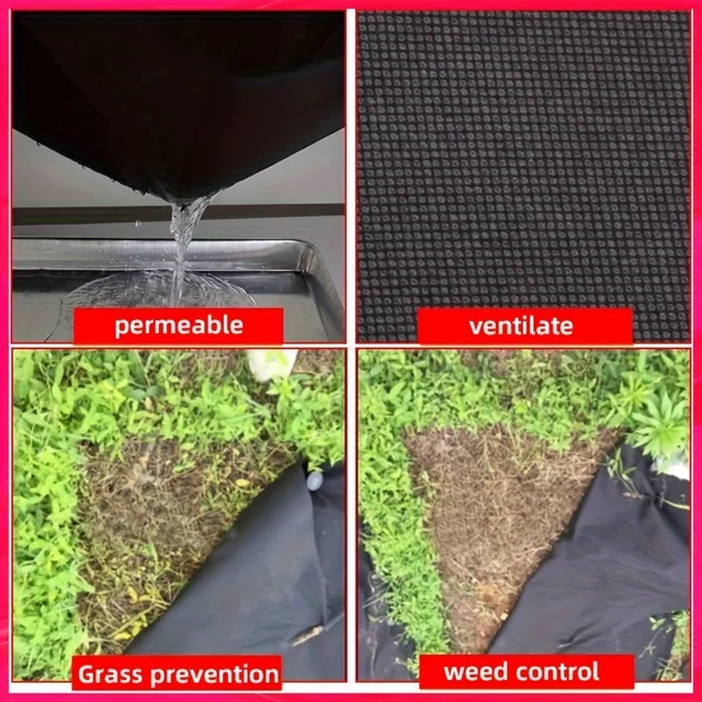 10 pieces of reusable tree weed control and moisturizing cover - non-woven biodegradable tree mat and grassland plastic film 5