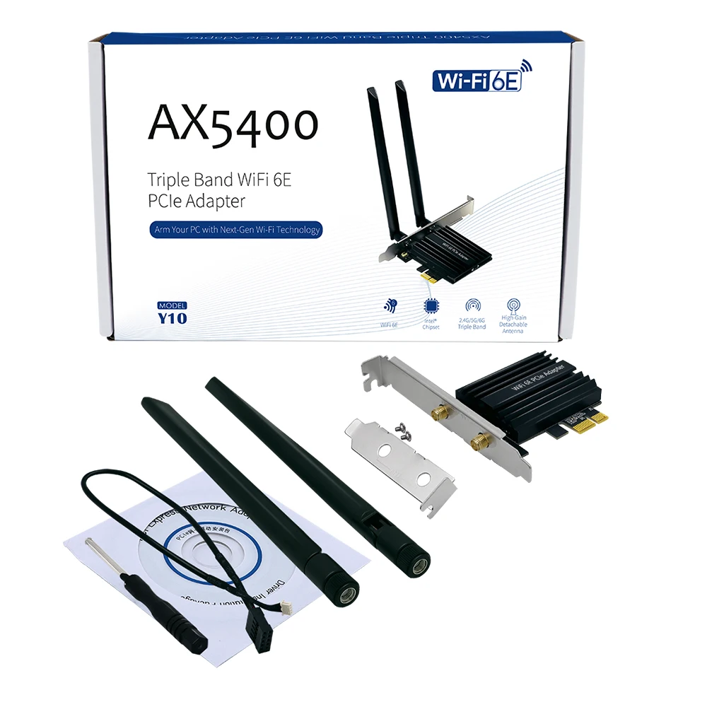 OEM 802.11AX WIFI 6E 5400 Мбитс 2,4G5,8G6G 160 МГц беспроводной PCIe LAN адаптер для карт BLE5.2 + 1024-QAMusb wifi адаптер (art.: 3920bbc2e25ba) - 3920bbc2e25ba