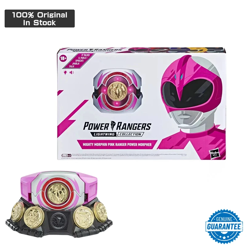 

100% Genuine Power Rangers Lightning Collection Mighty Morphin Pink Ranger Power Morpher Model Figure Toy Cosplay Kid Gift Decor