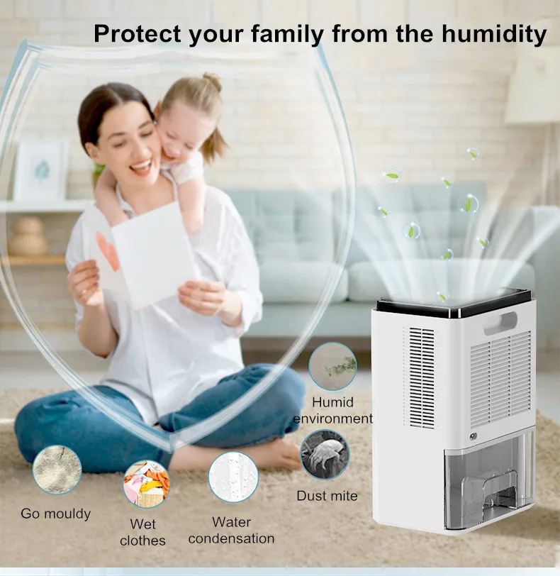 Description Picture 3 of itemNew Dehumidifier Home Bedroom Basement Small Dehumidifier Moisture Absorption Dehumidifier Home White Household Quite Mute