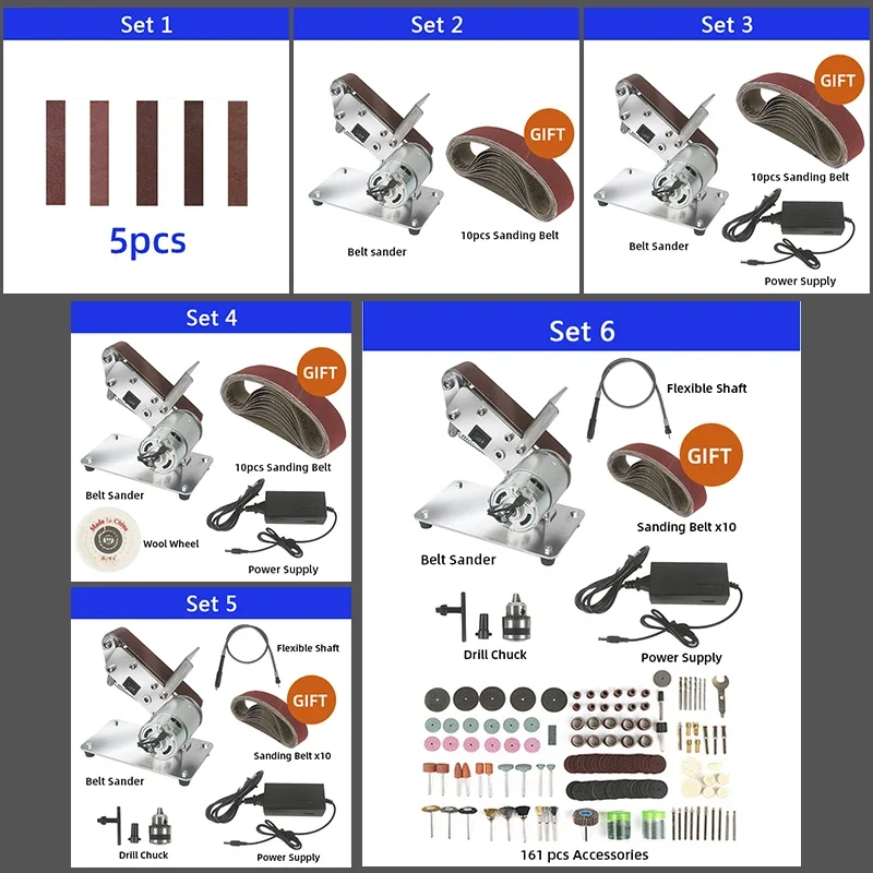 Mini Electric Belt Sander Multifunctional Belt Grinder 7 Speeds 100V~240V DIY Polishing Grinding Machine Cutter Edges Sharpener electric grinder electric sander belt sander