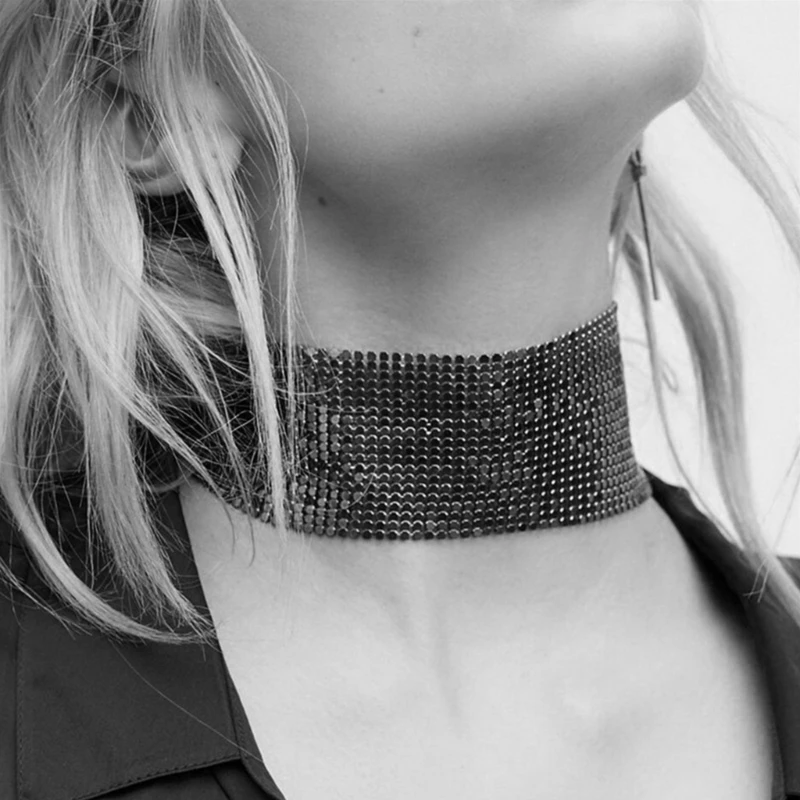 Rhinestone Choker-White Crystal Choker Necklace for Women