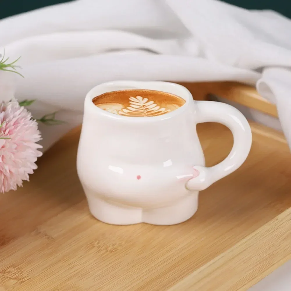 320ml High-capacity Creative Cute shape Coffee Mugs Ceramic Porcelain Funny Creativity Art Body Belly cups Home Decoration Gifts