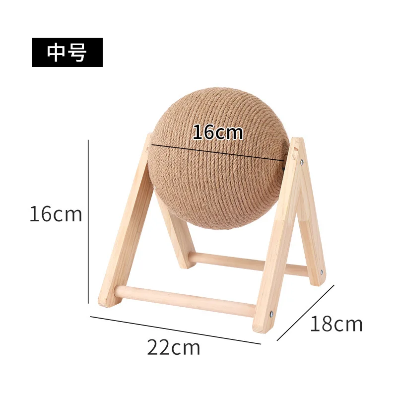 ferret toys New Funny Scraper Toy Hot Sale Wooden Scratching Board Scratching Ball For Cat Hemp Interactive Rope Toys Pet Accessories 2022 cat toys Toys