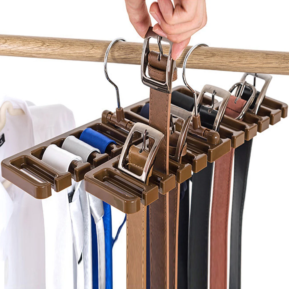 

1pc Multifuctional Scarf Hanger Home Closet Storage Holder Tie Belt Hanger Wardrobe Belt Rotating Organizer Rack