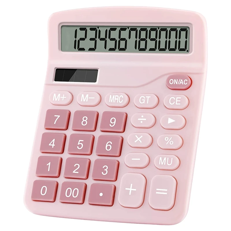 

12 Digits Electronic Calculator Solar Calculator Dual Power Calculator Office Financial Basic Desk Calculator