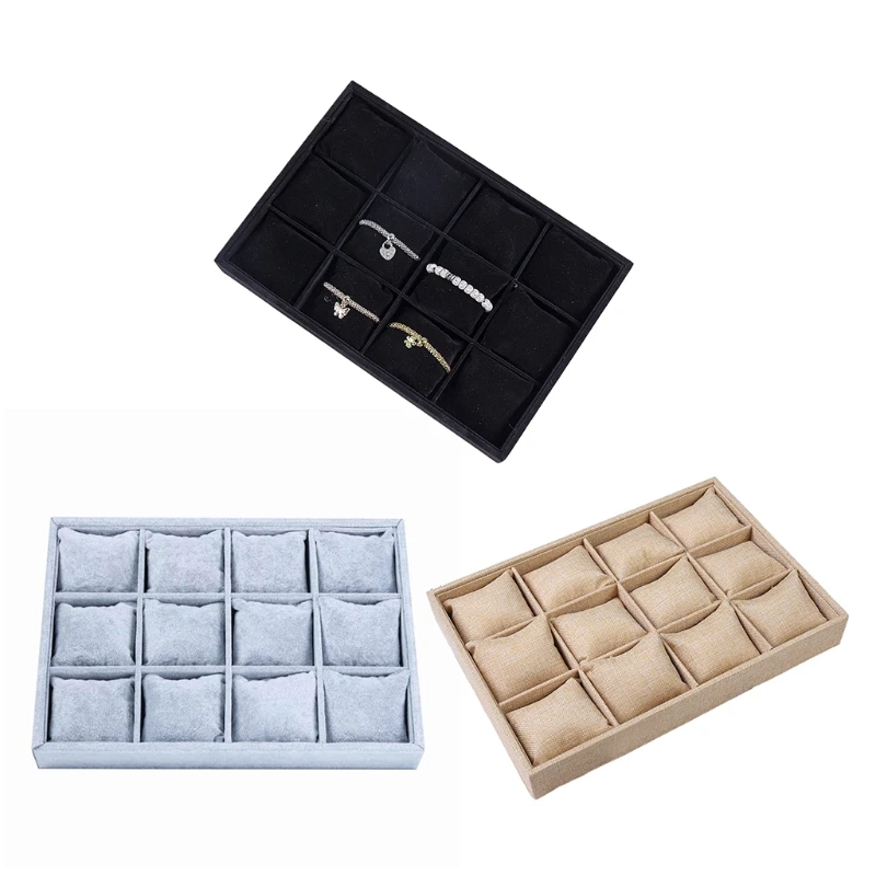 

12 Watch Carrying Showcase Travel Storage Holder Wood Watch Protector