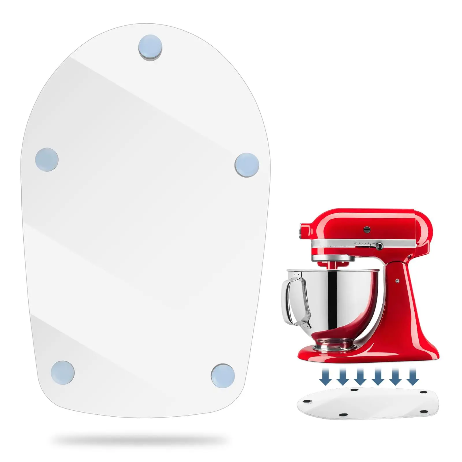 Für KitchenAid: Acryl-Gleitschieber für Mixer, 5QT Schrägkopf-Standmixer-Zubehörpads, Küchenmixer-Zubehör für den Haushalt – Detail 2