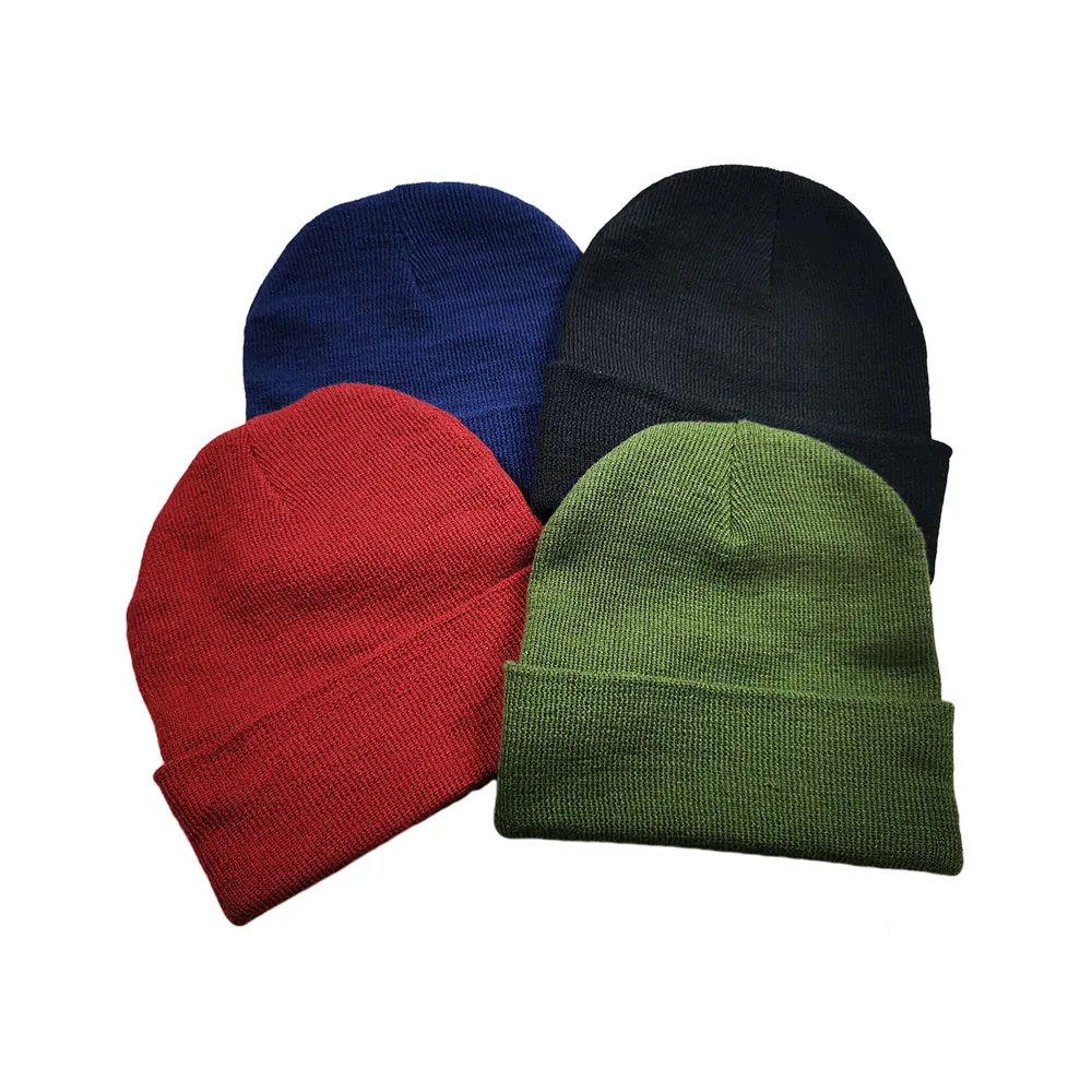 

Winter Beanie Hat Polyester Knit Hats for Men Women Soft Warm Unisex Cuffed Beanie