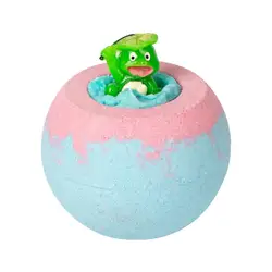 Children's Bubble Bath Fizzies with Surprise Toys - Safe & Natural Essential Oil Bath Bomb Set (Ocean 1PC)
