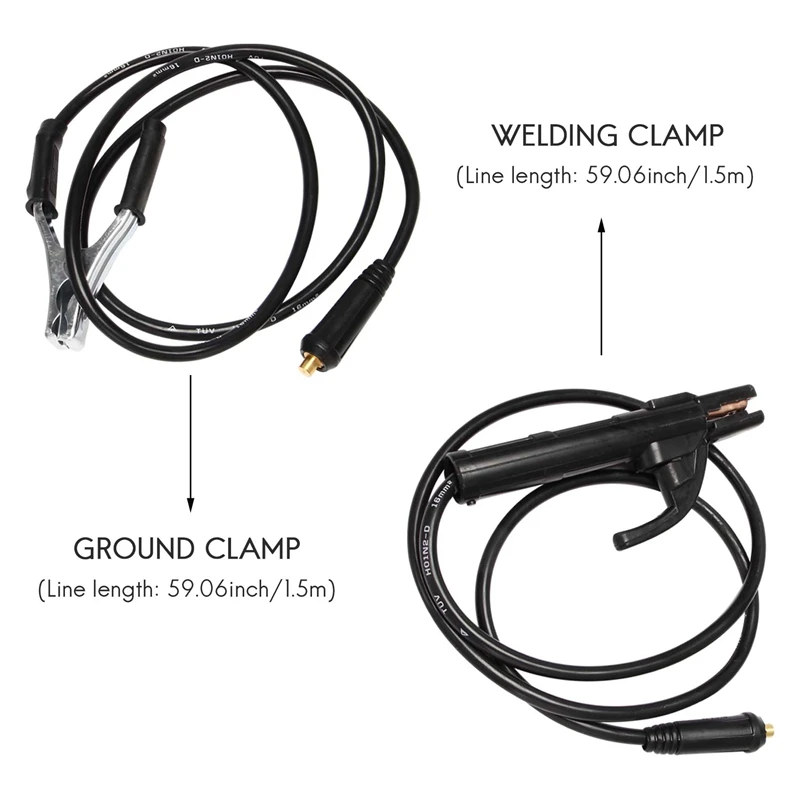 Professional 300A Ground Welding Earth Clamp Clip Set For Mig Tig ARC Welding Machine 1.5M Cable 10-25 Plug Durable