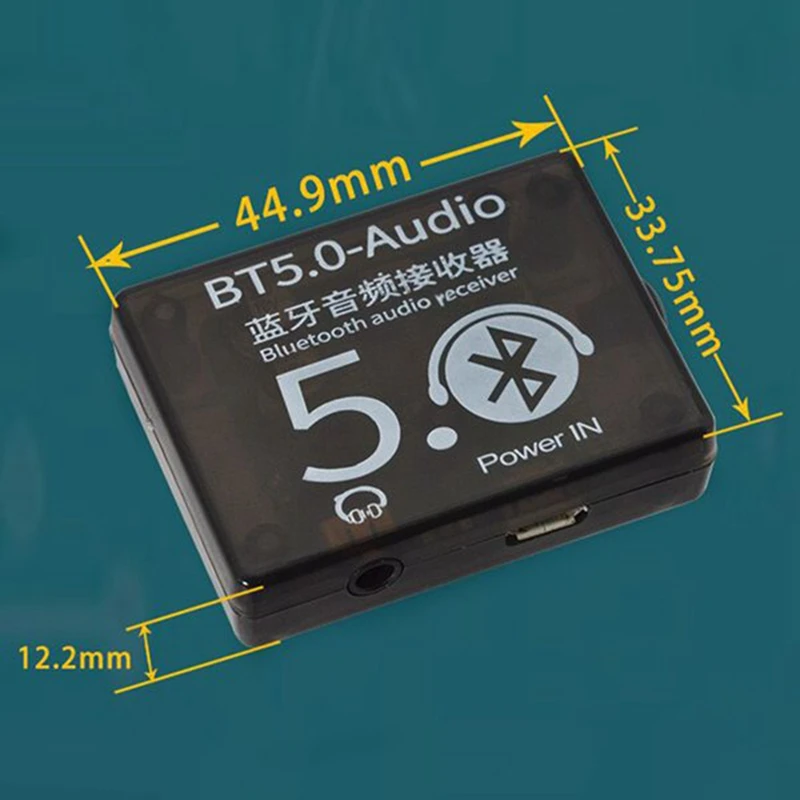 Bluetooth Audio Receiver BT5.0 MP3 Decoder Board Lossless Player Wireless Stereo Music Amplifier Module With Case 2PCS