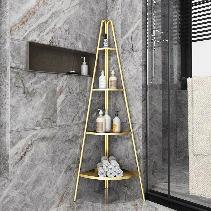 

Iron Bathroom Triangle Storage Rack Bathroom Shelf Storage Multi-Layer Shelf