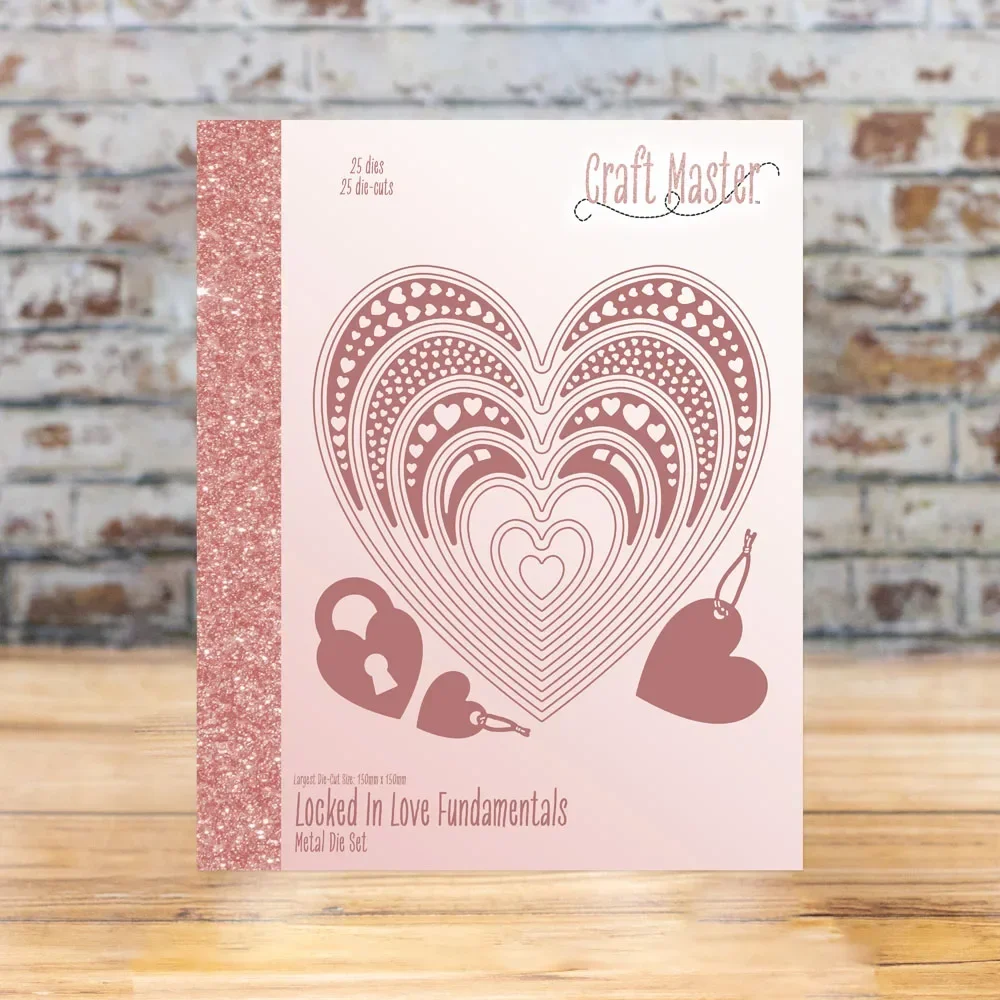 

Locked In Love Die Set Metal cutting data slimline essentials scrapbooking card stencil cut die for DIY handmade card