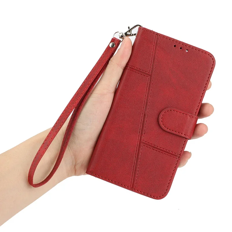 Leather Strap Wallet Phone Case Cover