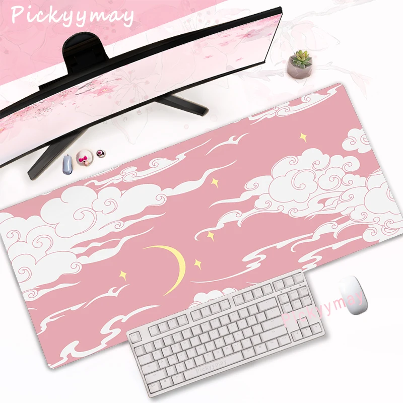 thumbnail image 1 of Alfombrilla de ratón rosa con flores de cerezo para ordenador de casa, alfombrilla grande para ratón de Pc, alfombra artística para teclado Sakura, alfombrilla de escritorio, accesorios de oficina, 1 of 5