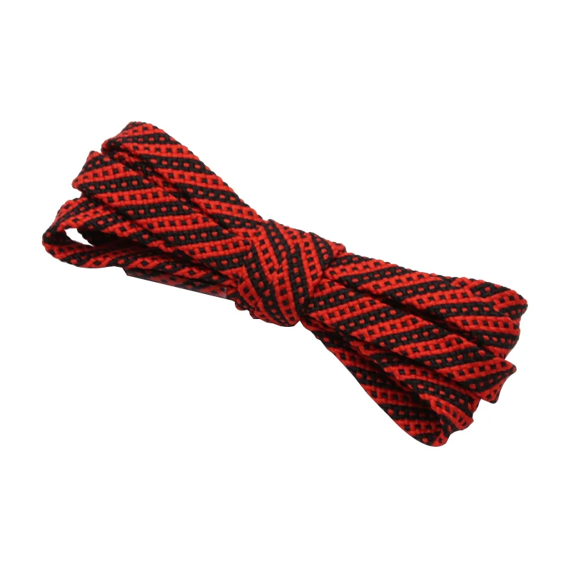Weiou 7MM String Double Color Polyester Laces 2021 High Quality Orange Green Red Shoelaces Black Series Two Color Combinaiton