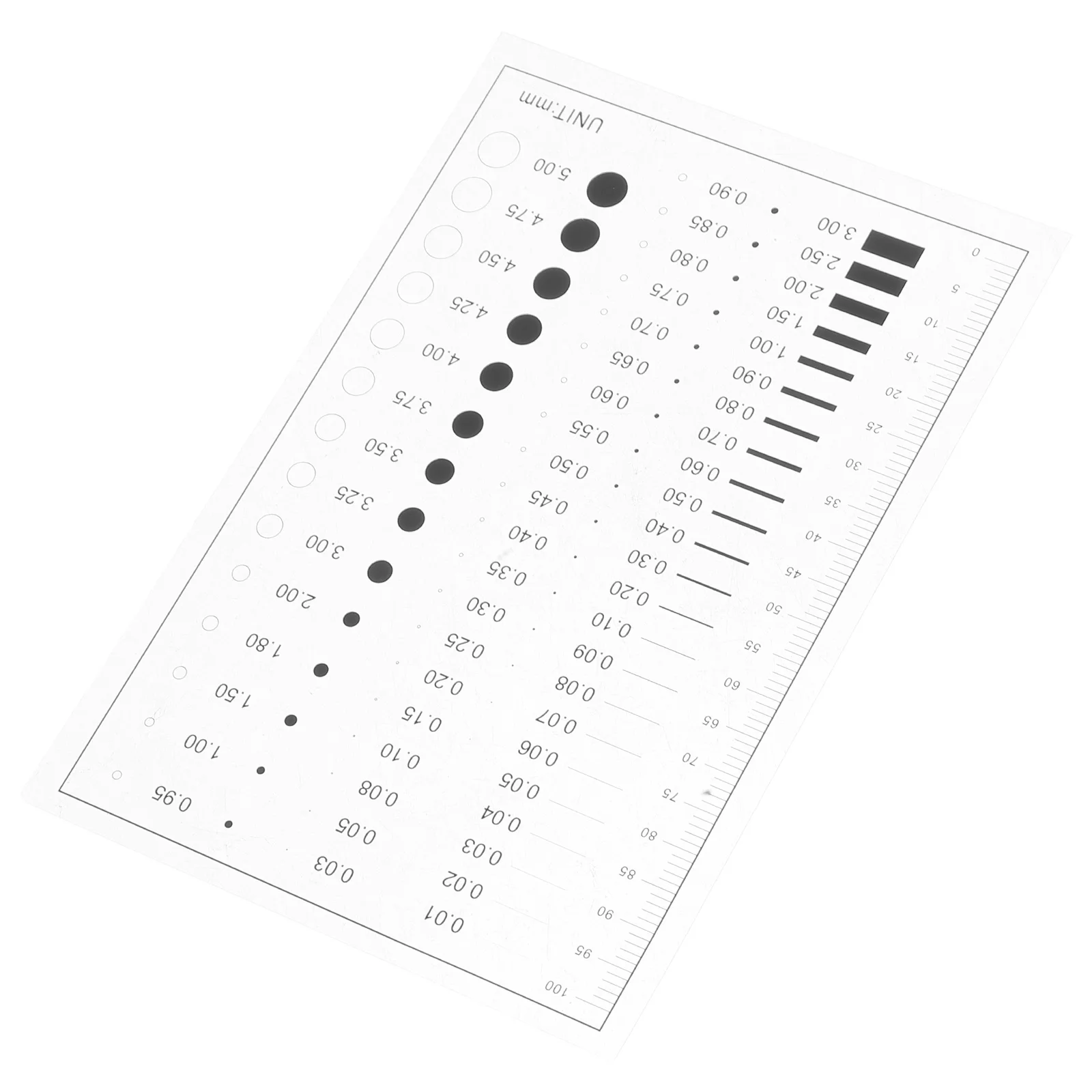 Scratch Width Ruler High Precision Line Defects Measure Estimation Chart Tool Measuring Gauge
