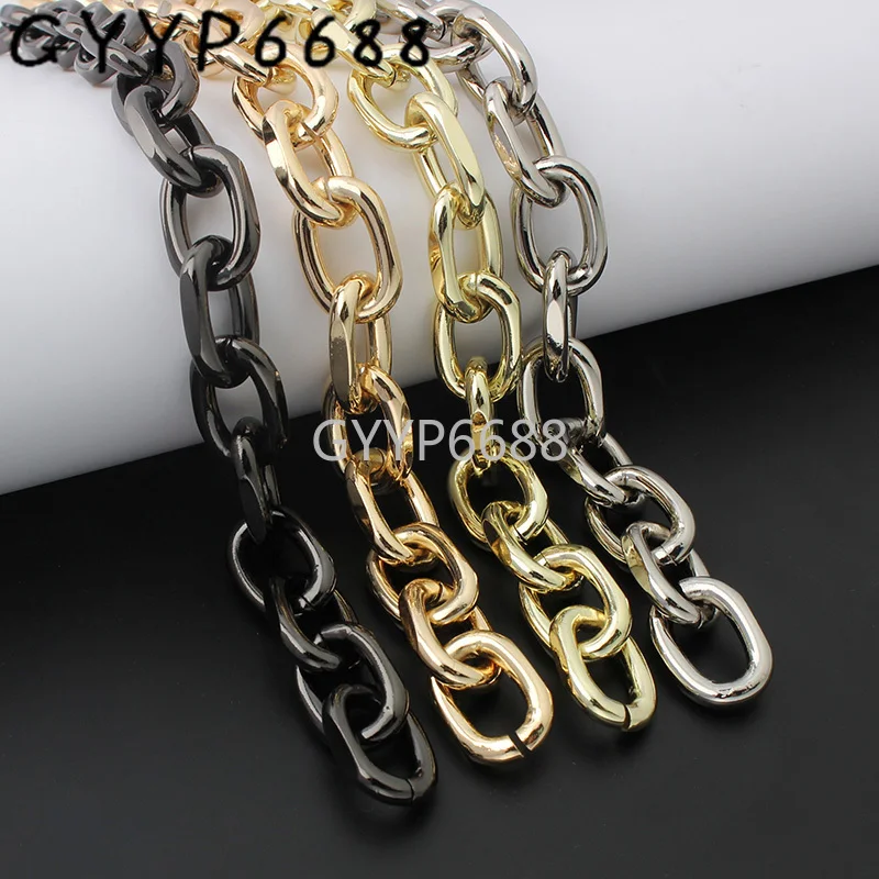 1-5 meters sale by meter not hooks 4.5*16*25mm 4 colors aluminum chains for girls handbag purse and diy shoulderbag accessories