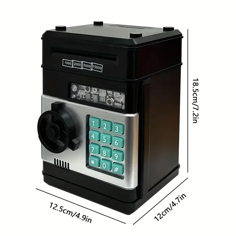 Electronic Piggy Bank Coin Bank Automatic Mini Safe Coins Cash Saving Money Box Password Counter Code Key Lock Child Gift