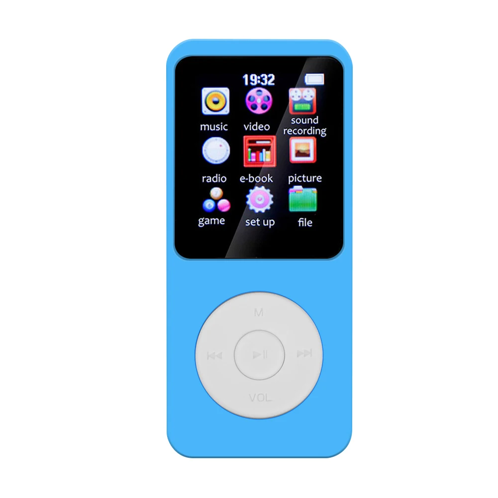 1.8 Inch Color Screen MP3 MP4 Music Player Built-in Speaker Mini Walkman Bluetooth-compatible 5.0 Music Player Walkman for VISTA