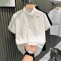 Men's Polo Shirt Summer Breathable Slim Fit Casual Shirt Short Sleeve Turn-down Collar Versatile Comfortable Lightweight Tee
