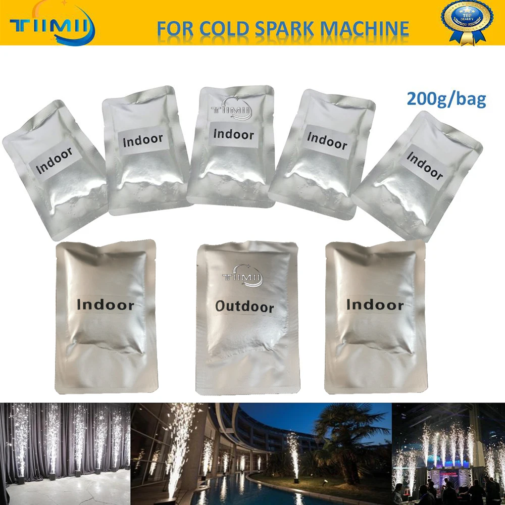 

0 T1 Powder 5-60Bags Cold Spark Consumable Powder MSDS Certification Composite 200g/bag for Cold Fountain Sparkler Machine