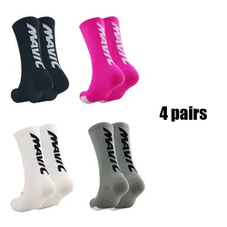 Breathable Unisex Athletic Socks - Set of 4 Pairs for Cycling, Running, and Sports (20)
