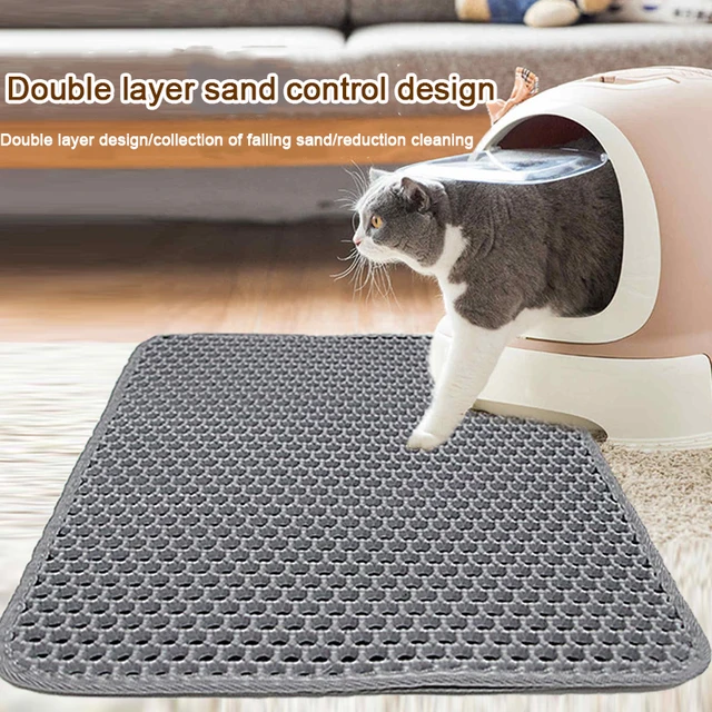 Cat Litter Mat Double Layer Pet Non Slip big Pet Litter Box Filter MatWear  Resistant Waterproof Cat Litter Mat Free Shipping - AliExpress