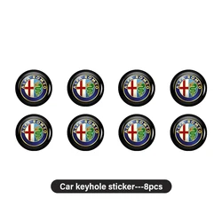 Alfa Romeo 15mm Car Remote Key Stickers and Door Badge Emblem Accessories (ROMEO - A - 8PCS--)