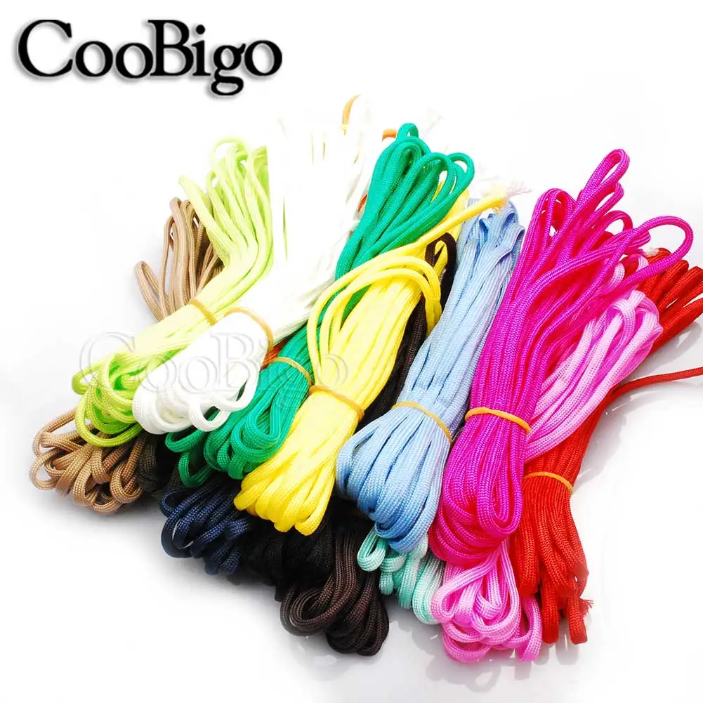 Durable 4mm Solid Color Parachute Cord for DIY Craft and Bracelet Making