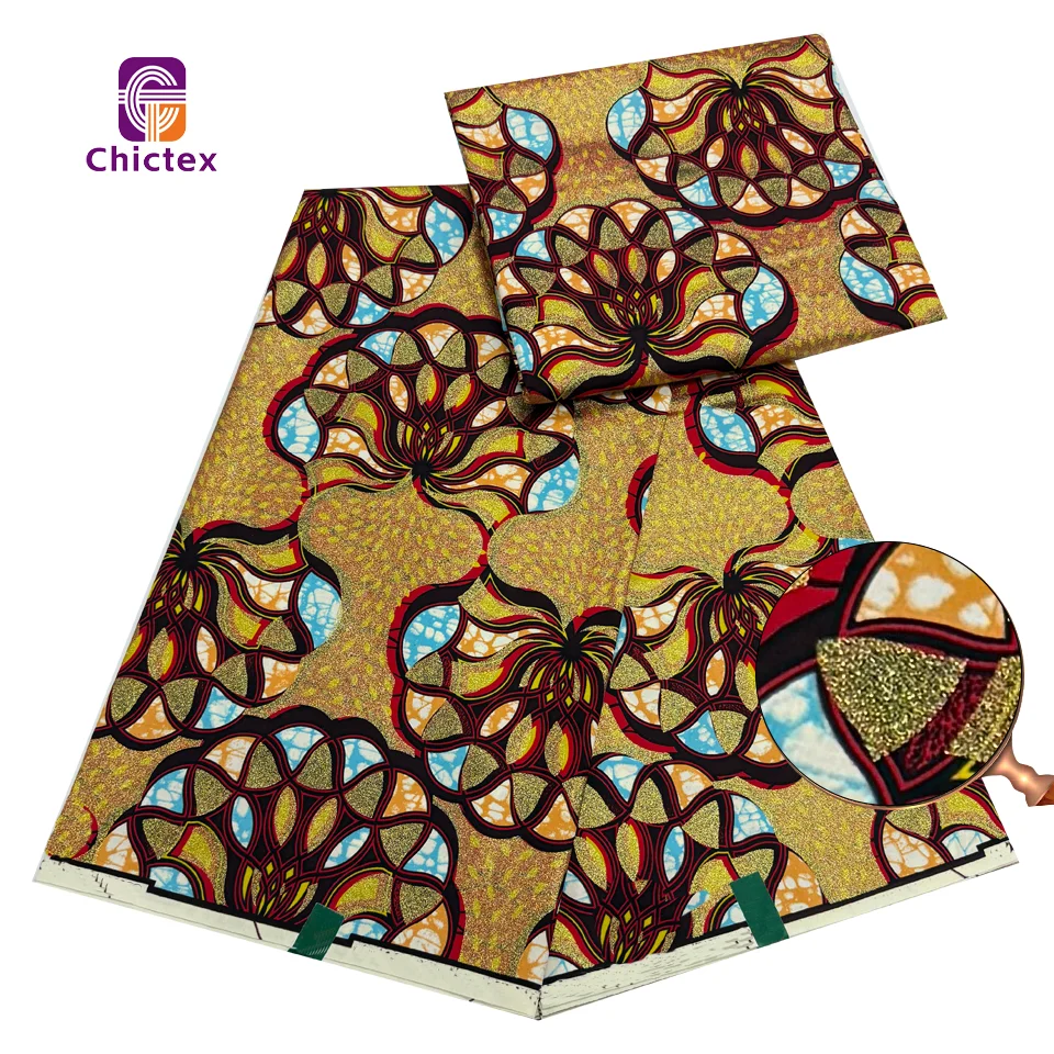 Golden Wax Cotton Super Shining african Wax fabric No reviews yet