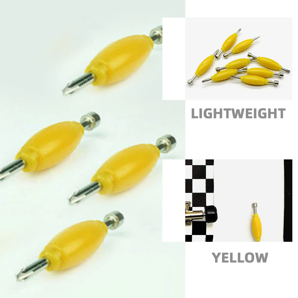 12 Pcs 핑거 스케이트 보드 스크루 드라이버 데크 도구 스크루 드라이버 핑거 보드 금속 더블 엔드
