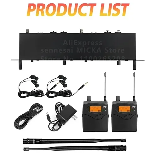 EM-2050 UHF 무선 인이어 모니터 시스템, 무대용 다중 밴드 모니터링, 전체 금속, 2 채널, 최고 품질 4