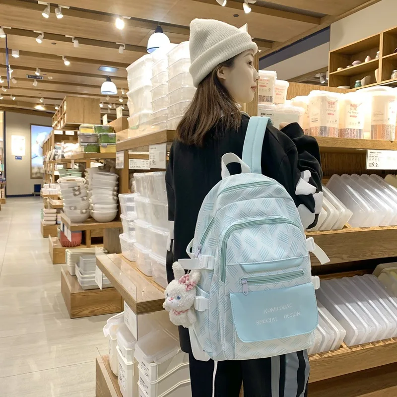 Backpack Fresh and Sweet Middle School Schoolbag High Capacity Korean Junior High School Student Bag Girl Backpack 2023 New