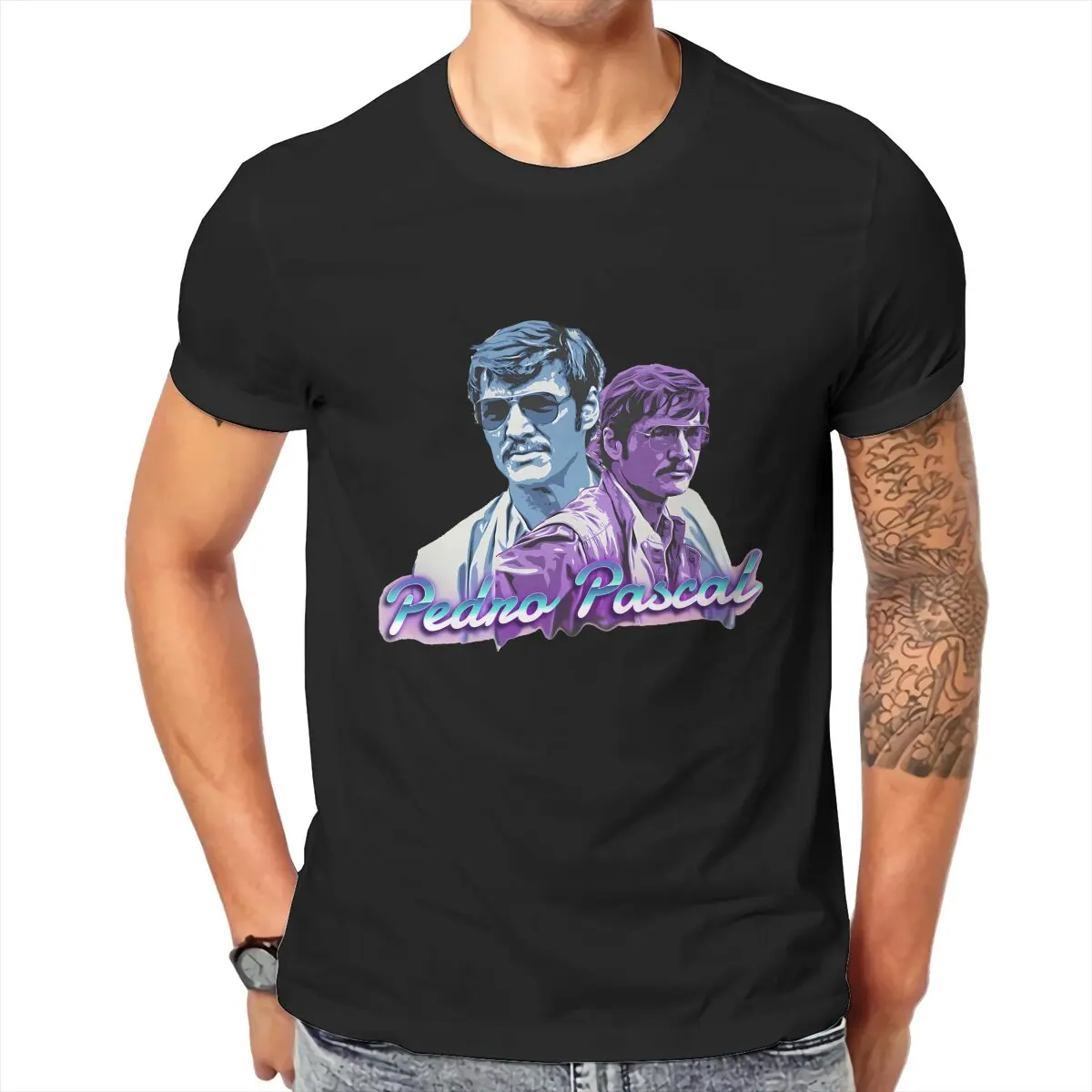 

Оригинальные футболки с Педро Паскаль, Мужская футболка с ретро-принтом, Забавные топы 6XL