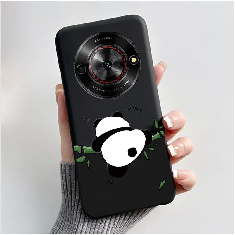 Aesthetic Cute Cat Fashion Shockproof Black Matte Soft TPU Phone Case