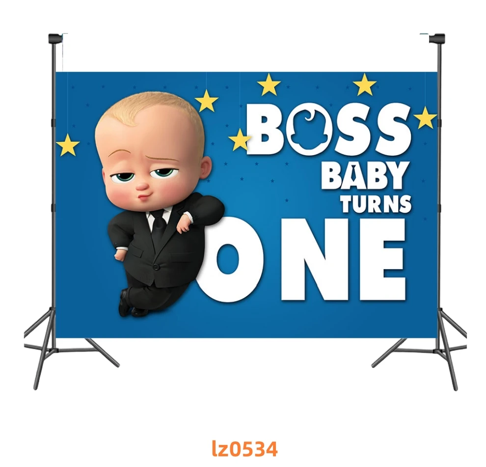 Hochwertige Baby Boss Junge Geburtstag Party Ballon Dekoration Geschirr Set Baby Dusche Hintergrund Maske Hut Komplette Feier – Detail 12