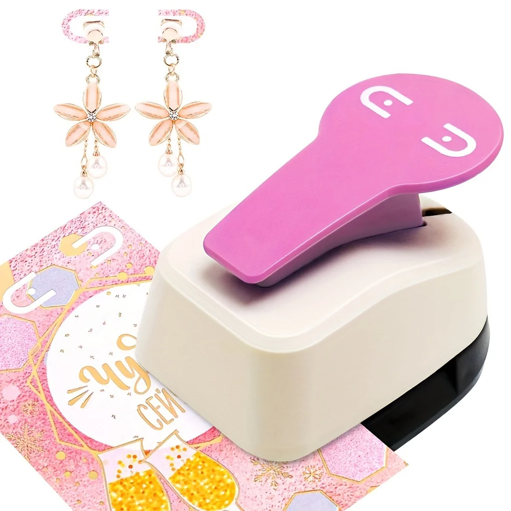 Earring Card Hole Punch, Earring Hole Punch, Pink Craft Hole Punch